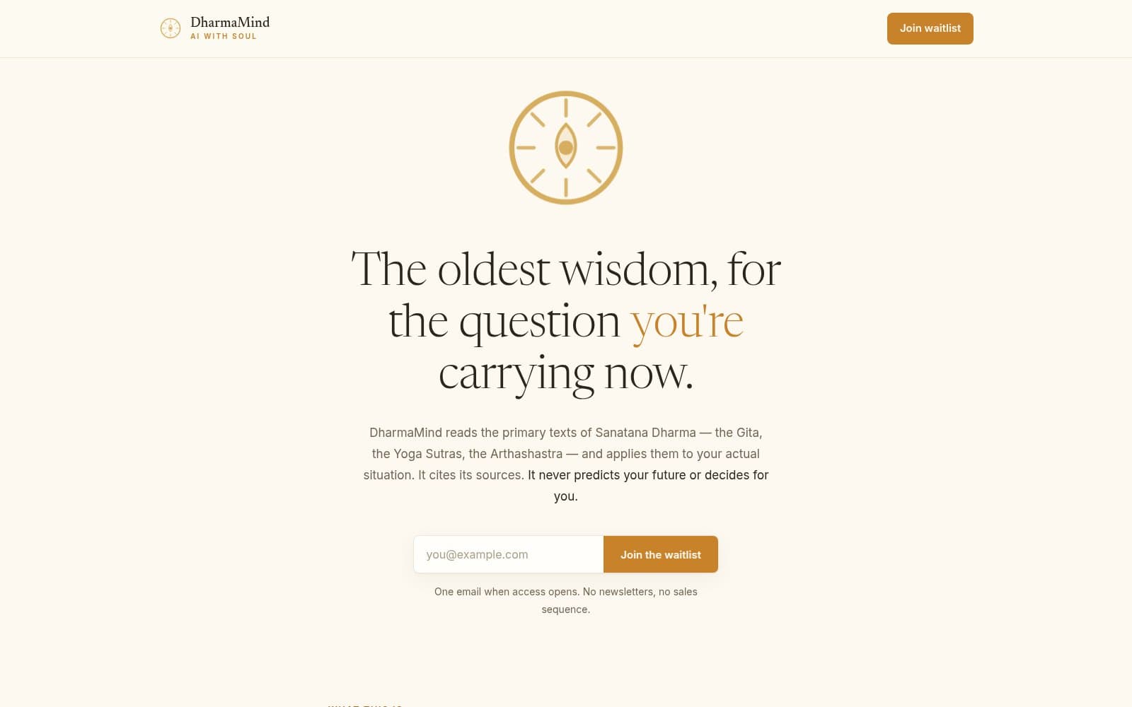DharmaMind home page
